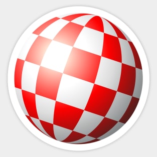 Amiga chequered boing ball (1984 CES Demo) Sticker